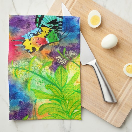 Madagascar Splash Hand Towel Theedoek (Quarter Fold)