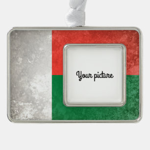 Madagascar Verzilverd Omlijst Ornament