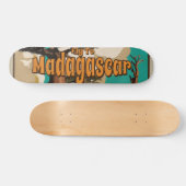 Madagascar Vintage Reisposter Persoonlijk Skateboard (Horizontaal)