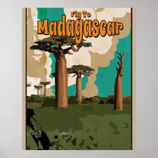 Madagascar Vintage Reisposter Poster (Voorkant)