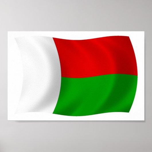 Madagascar Vlag Poster Print (Voorkant)