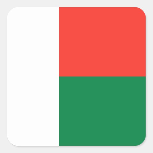 Madagascar Vlag Sticker (Voorkant)