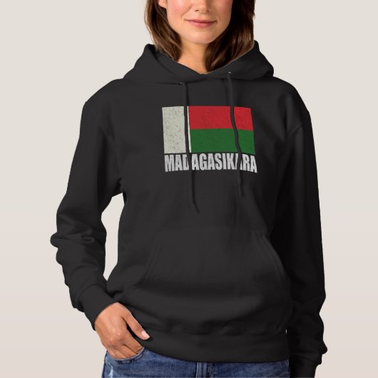 Madagasikara Flag Grunge  Souvenir Madagaskar Hoodie (Voorkant)