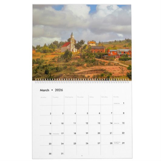 Madagaskar 2026 kalender (Mar 2026)