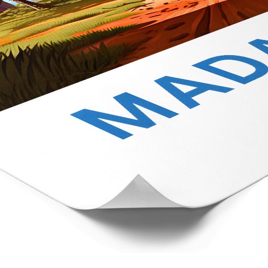 Madagaskar Afrika Reisprint Poster (Hoek)