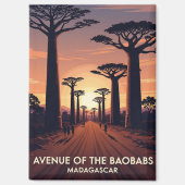 Madagaskar Avenue van de Baobabs Reizen Magneet (Voorkant)