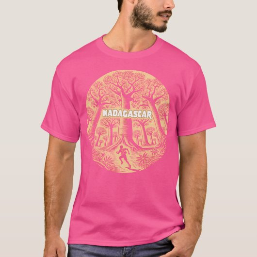 Madagaskar Baoba Tree Reizen T-shirt (Voorkant)