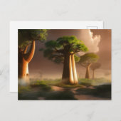 Madagaskar Baobab Forest Fantasy Briefkaart (Voorkant / Achterkant)
