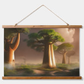 Madagaskar Baobab Forest Fantasy Hangend Wandkleed (Voorkant)