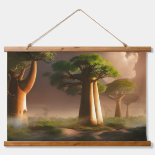 Madagaskar Baobab Forest Fantasy Hangend Wandkleed