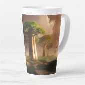 Madagaskar Baobab Forest Fantasy Latte Mok (Rechterhoek)