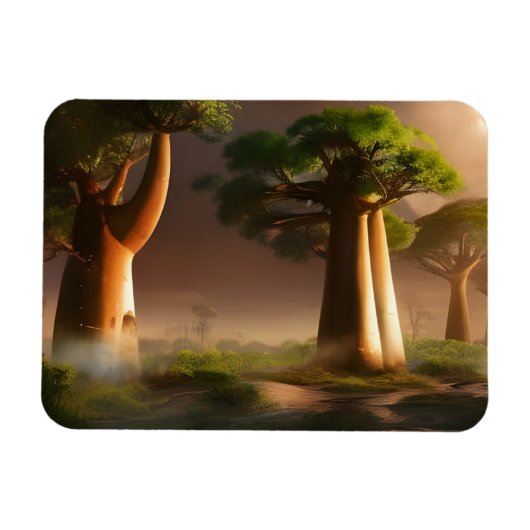 Madagaskar Baobab Forest Fantasy Magneet (Horizontaal)