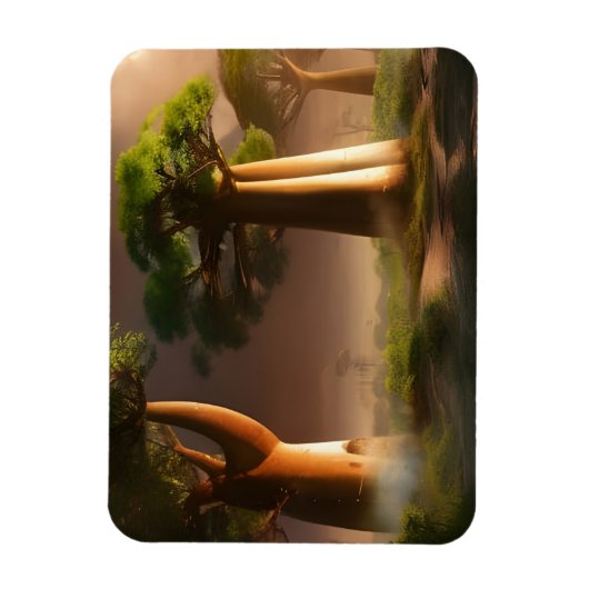 Madagaskar Baobab Forest Fantasy Magneet (Verticaal)