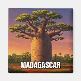 Madagaskar Baobab Tree Travel Magneet