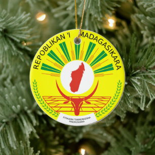 Madagaskar Embleem Keramisch Ornament