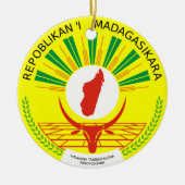 Madagaskar Embleem Keramisch Ornament (Voorkant)