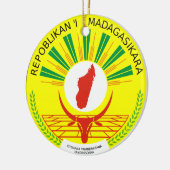 Madagaskar Embleem Keramisch Ornament (Links)