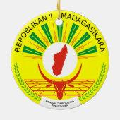 Madagaskar Embleem Keramisch Ornament (Achterkant)