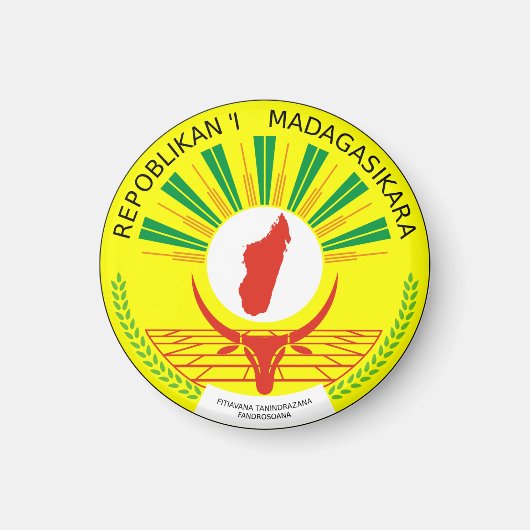 Madagaskar Embleem Magneet (Voorkant)