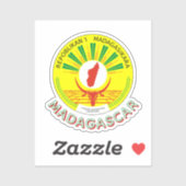 Madagaskar Embleem met vlagdetail Sticker (Vel)