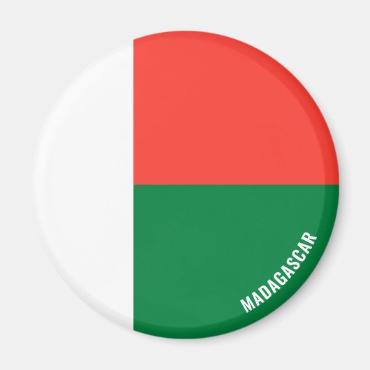 Madagaskar Flag Charming Patriotic Magneet (Voorkant)