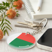 Madagaskar Flag Charming Patriotic Sleutelhanger (Voorkant Rechts)