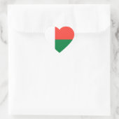 Madagaskar Flag Heart Sticker (Tas)