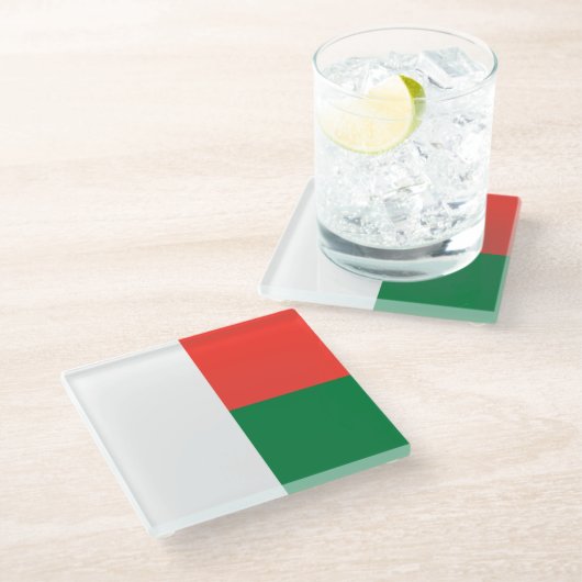 Madagaskar Glazen Onderzetter (Schuin)