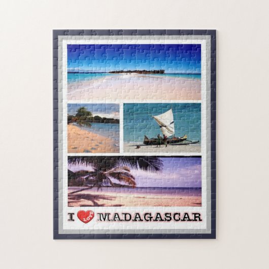 Madagaskar - I Love - Legpuzzel (Verticaal)