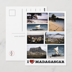 Madagaskar I Love - Mosaic - Briefkaart