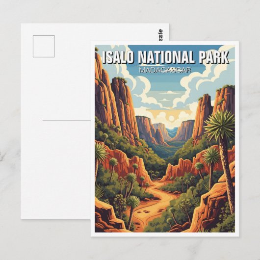 Madagaskar Isalo National Park Reizen Briefkaart (Voorkant / Achterkant)