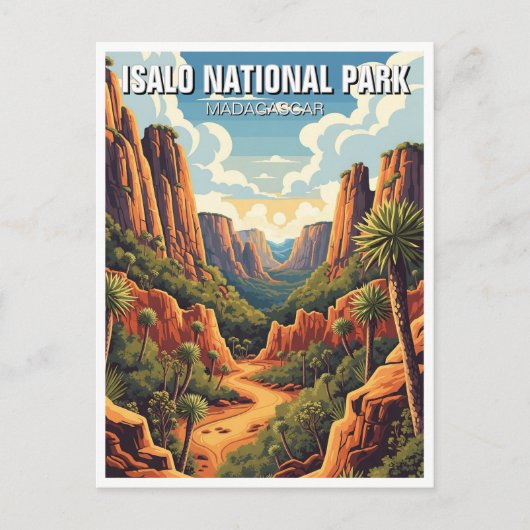 Madagaskar Isalo National Park Reizen Briefkaart (Voorkant)
