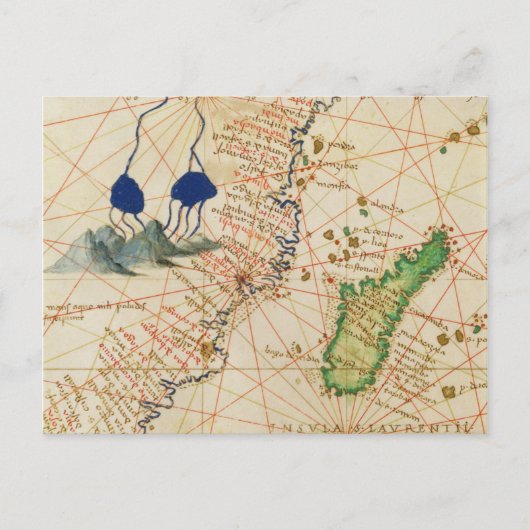 Madagaskar-kaart Briefkaart (Voorkant)