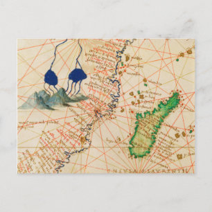 Madagaskar-kaart Briefkaart