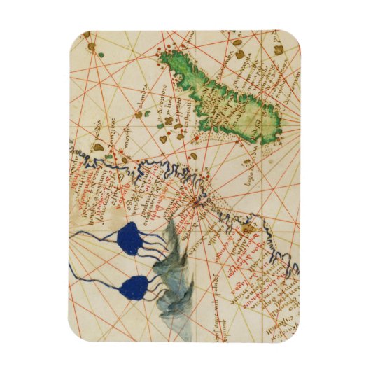 Madagaskar-kaart Magneet (Verticaal)