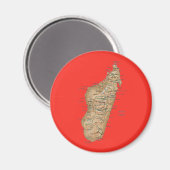 Madagaskar Kaart Magneet (Voorkant / Achterkant)