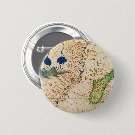 Madagaskar-kaart Ronde Button 5,7 Cm (Voorkant /achterkant)