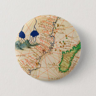 Madagaskar-kaart Ronde Button 5,7 Cm