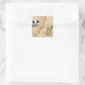 Madagaskar-kaart Vierkante Sticker (Tas)