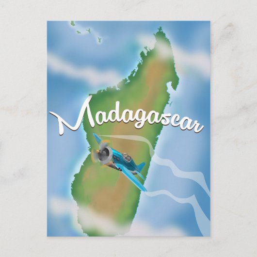 Madagaskar landschap vintage reisposter. briefkaart (Voorkant)