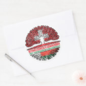 Madagaskar Madagassisch Schweizer Schweiz Baum Ronde Sticker (Envelop)