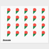 Madagaskar/Malagassische vlag Hart Sticker (Vel)