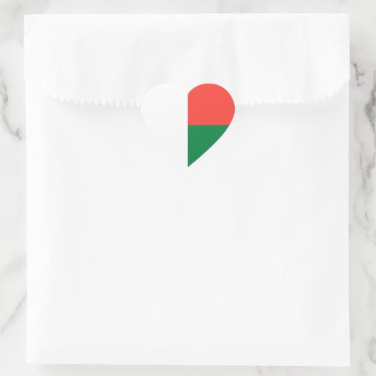 Madagaskar/Malagassische vlag Hart Sticker (Tas)