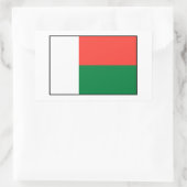 Madagaskar - Malagassische vlag Rechthoekige Sticker (Tas)