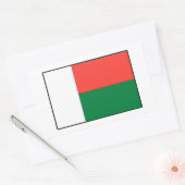 Madagaskar - Malagassische vlag Rechthoekige Sticker (Envelop)