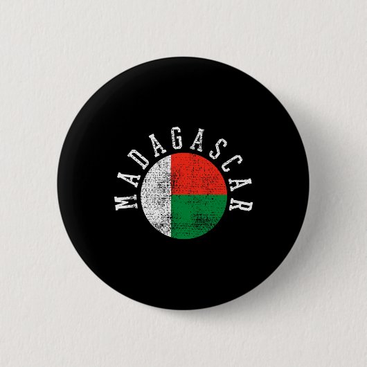 Madagaskar - Malagassische vlag Ronde Button 5,7 Cm (Voorkant)