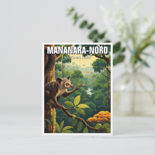 Madagaskar Mananara-Nord Nationaal Park Reizen Briefkaart (Staand voorkant)