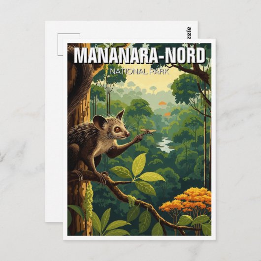Madagaskar Mananara-Nord Nationaal Park Reizen Briefkaart (Voorkant / Achterkant)