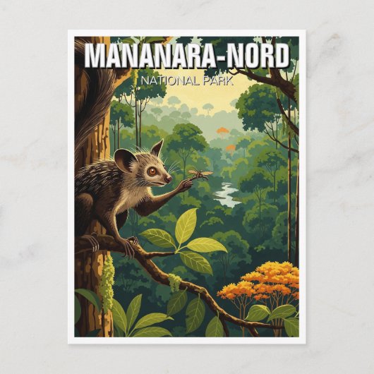 Madagaskar Mananara-Nord Nationaal Park Reizen Briefkaart (Voorkant)