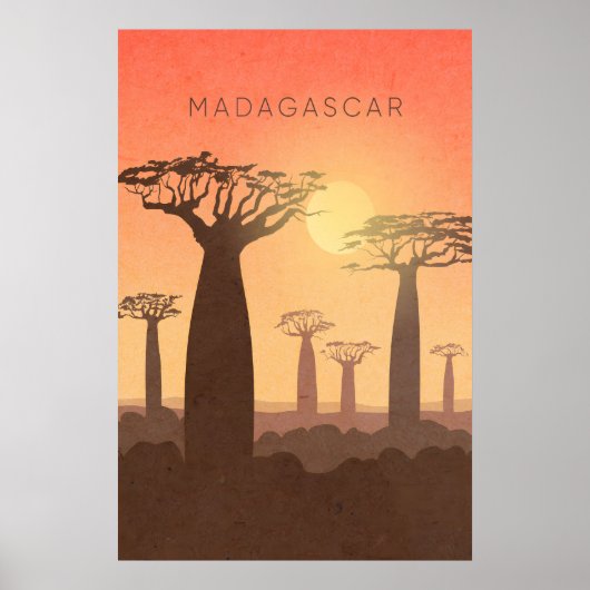 Madagaskar Minimale Reisposter Poster (Voorkant)